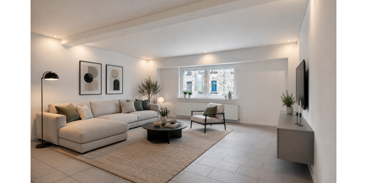 Visualisierung Wohnzimmer nach Modernisierung